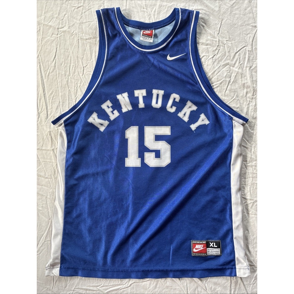Kentucky Wildcats Vintage 90's Nike Basketball Jersey Fits Men's Small Blue USA